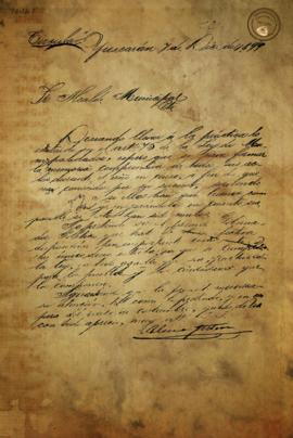Carta para que se elabore una memoria municipal de todo el año de Yuscarán. 1899