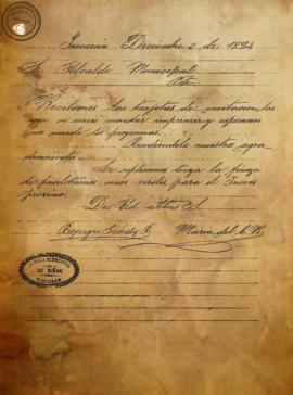 Informe de recibimiento de invitaciones 1894