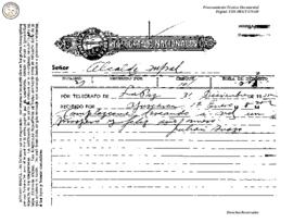 Telegrama enviado de La Paz  1935
