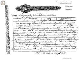 Telegrama enviado de San Lucas 1928