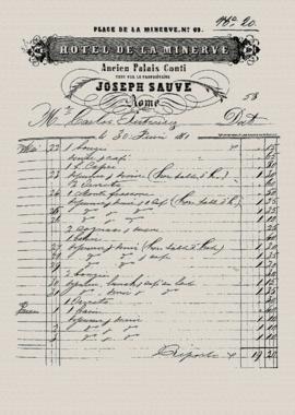 Factura de gastos de Carlos Gutiérrez 1861