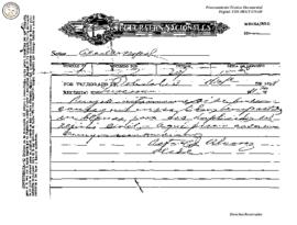 Telegrama enviado de Soledad 1928