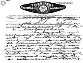 Telegrama enviado de Santa Lucía 1907