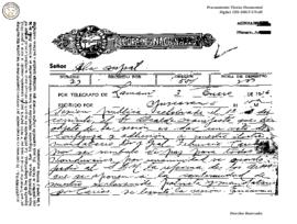 Telegrama enviado de Lamaní 1936