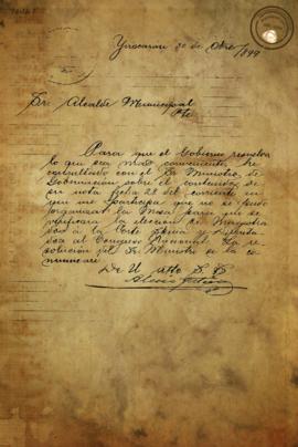 Notificación al ministro de gobernación sobre la falta de organización para verificar elección de diputados y magistrados. 1899