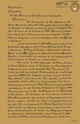 Carta de Acusación 1861 (copia en francés)