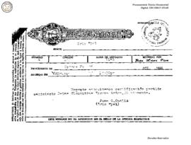 Telegrama enviado de Cedros 1966